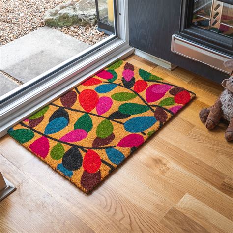 Door Mat Doormats Non Slip Natural Coir Welcome Indoor Outdoor Home ...