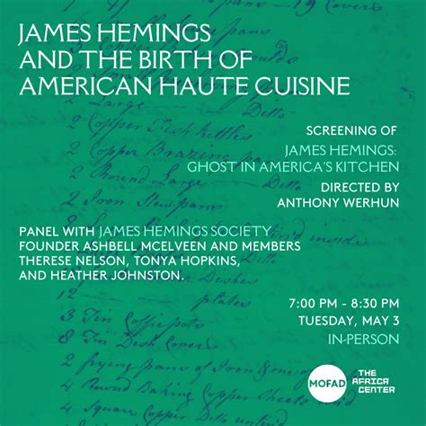 James Hemings and the Birth of American Haute Cuisine – James Hemings Society