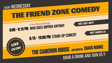 Stand-Up Comedy & Improv Show @ The Cameron House, The Cameron House ...