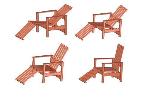 Adjustable wooden chair plan