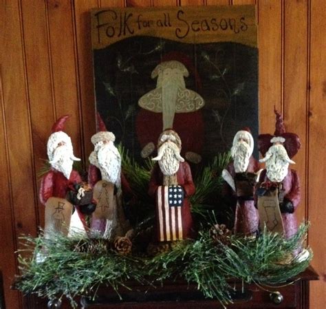 The Old Tattered Flag: Rug Hooking Santa's are ready to come to your home!