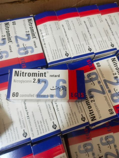 Nitromint 2.6mg (Nitroglycerin) – Điều trị đau thắt ngực, suy tim (HỘP ...