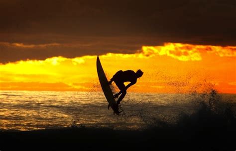 aerial sunset surfing silhouette | Surfer Dad