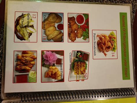 Menu at Sun Star Siam Restaurant, Khuekkhak