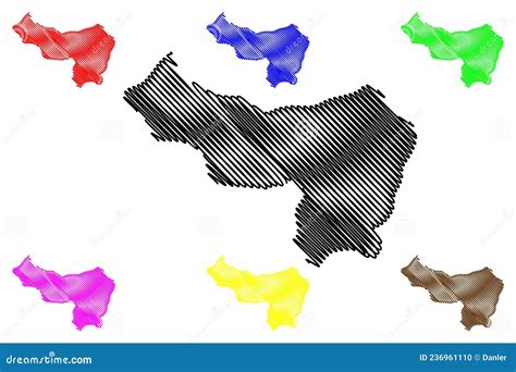 Kurung Kumey District Arunachal Pradesh State, Republic Of India Map Vector Illustration ...