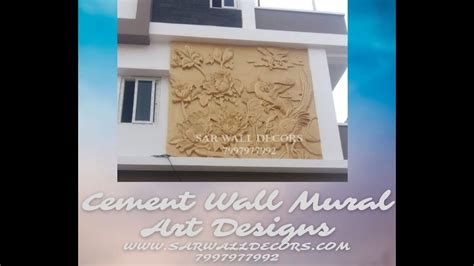 Cement Wall Mural Art Designs Cement Leaves, Cement Walls, School ...