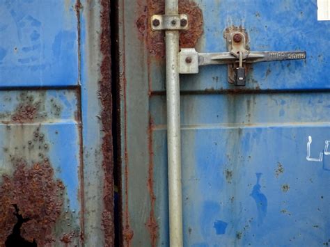 Rusty Shipping Container Door Free Stock Photo - Public Domain Pictures