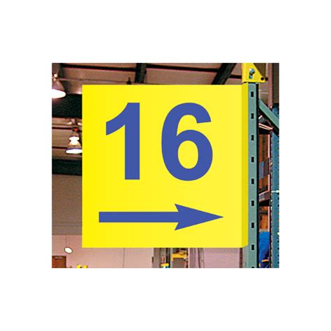 Warehouse Aisle Signs for Rack Locations | Shelf Tag Supply