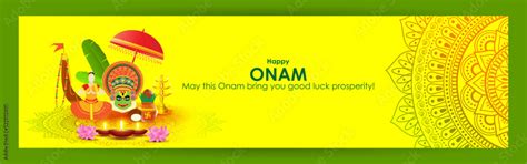 Vector illustration for Happy Onam greeting Stock Vector | Adobe Stock