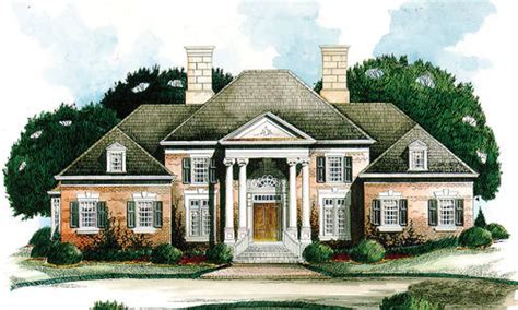 Colonial Style House Plan - 4 Beds 4.5 Baths 5073 Sq/Ft Plan #429-8 - Houseplans.com