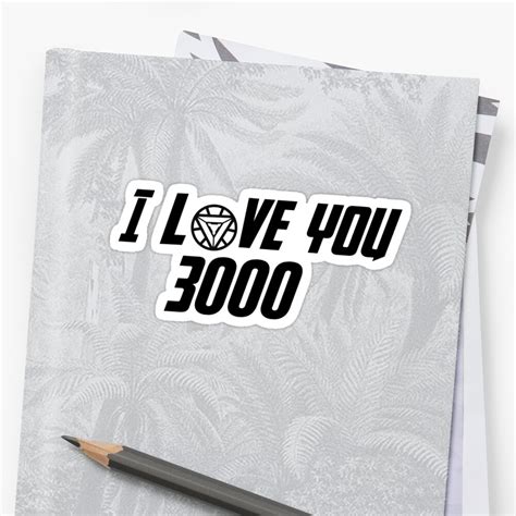 "I love you 3000" Sticker by rubyroundhouse | Redbubble