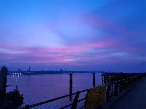 Sunset on the waterfront this evening : r/Liverpool