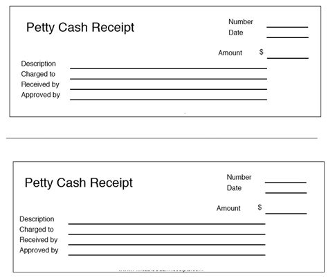 18 Free Sample Petty Cash Receipt Templates - Printable Samples