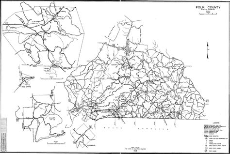 1949 Road Map of Polk County, North Carolina