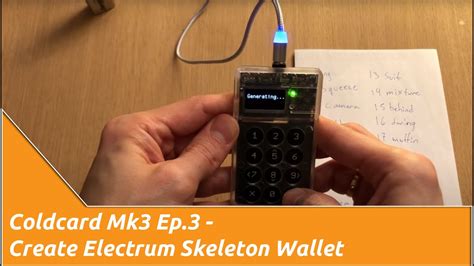 Coldcard Mk3 Ep.3 - Create Electrum Skeleton Wallet - YouTube