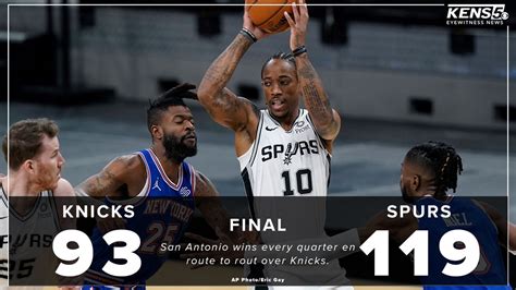 San Antonio Spurs vs. New York Knicks - March 2, 2021 | kens5.com