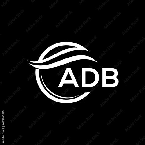 ADB letter logo design on black background. ADB creative initials letter logo concept. ADB ...