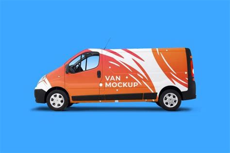 Mockup Showing a Side View of a Van Free Download | Resource Boy