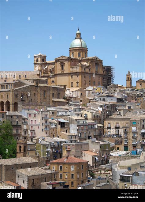 Cathedral and historic center of Piazza Armerina, Sicily, Italy Stock Photo - Alamy