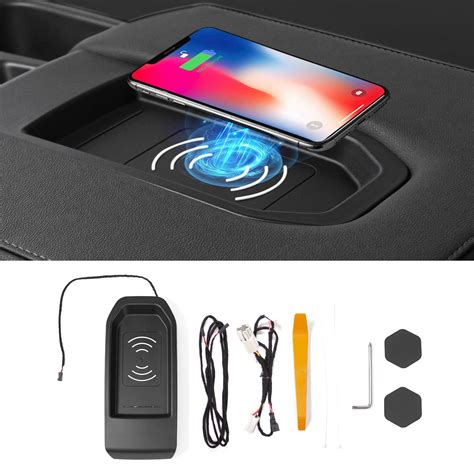 Xipoo Fit Chevrolet Silverado GMC Sierra Wireless Charger Tray Center Console Wireless Charging ...