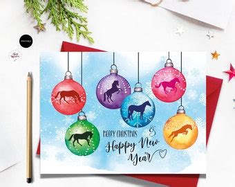 Horse Happy New Year Card - Etsy