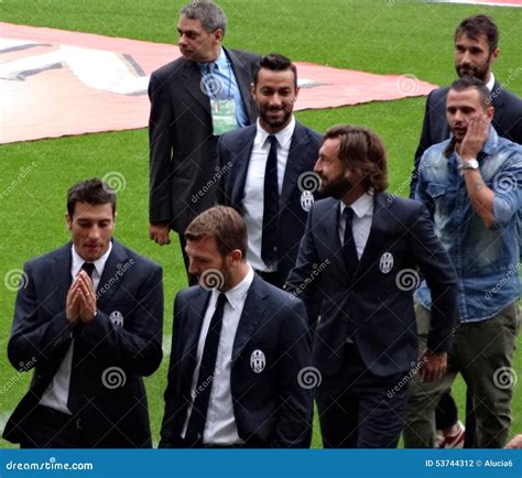 Juventus Players in Suits editorial photography. Image of stadium ...