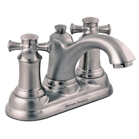 American Standard Portsmouth Satin Nickel 2-handle 4-in Centerset WaterSense Bathroom Sink ...