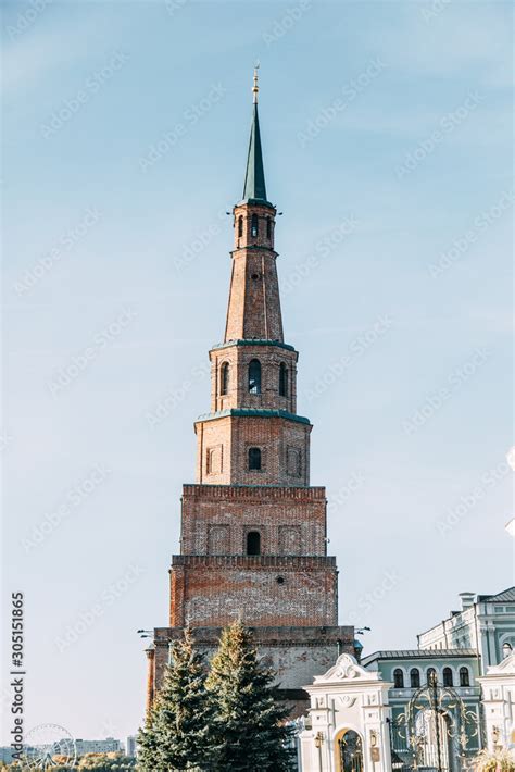 Historical architecture of the Kazan Kremlin . Attractions and iconic tourist spots. Stock Photo ...