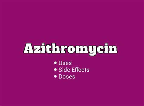 Azithromycin: Uses, Side Effects, Dosage, Precautions | DrugsBank