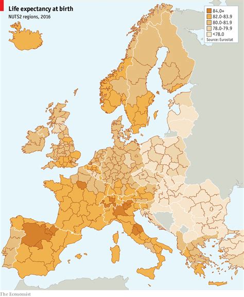 Daily chart - In Europe, life expectancy is lower in the east | Graphic detail | The Economist