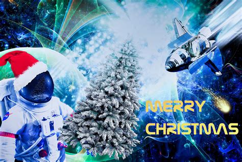 Astronaut Christmas Santa Hat Space Space Shuttle Wallpaper ...