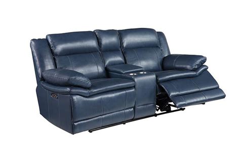 Navy Blue Reclining Sofa | Baci Living Room