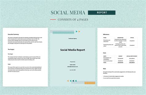 Editable Social Media Report Template in Word, Pages, Google Docs ...