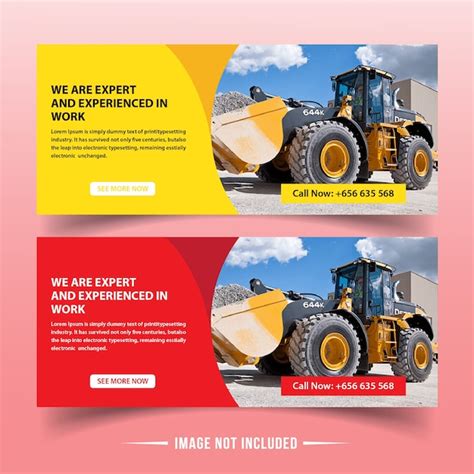 Premium Vector | Construction web banner templates