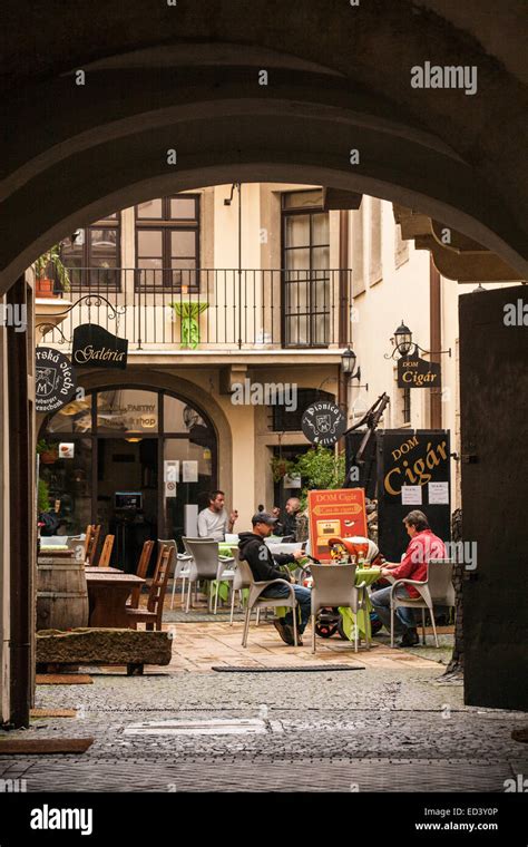 Cafe, Old Town, Bratislava, Slovakia Stock Photo - Alamy