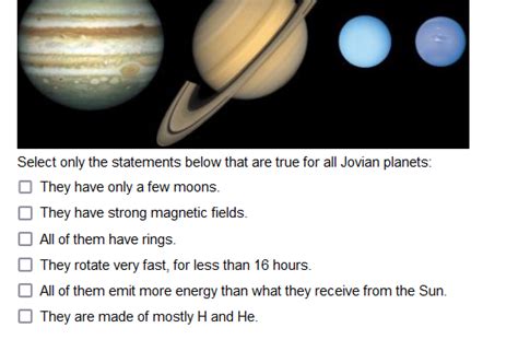 Jovian Planets And Their Moons