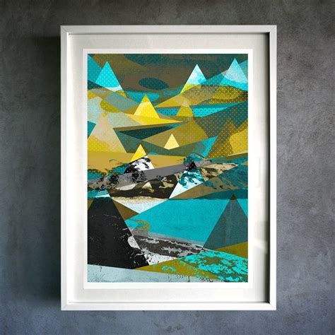 Abstract Mountain. Fine Art Giclée Print By Muro Buro | notonthehighstreet.com