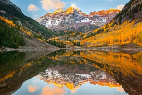 united states state colorado autumn rocky mountains maroon bells lake ...