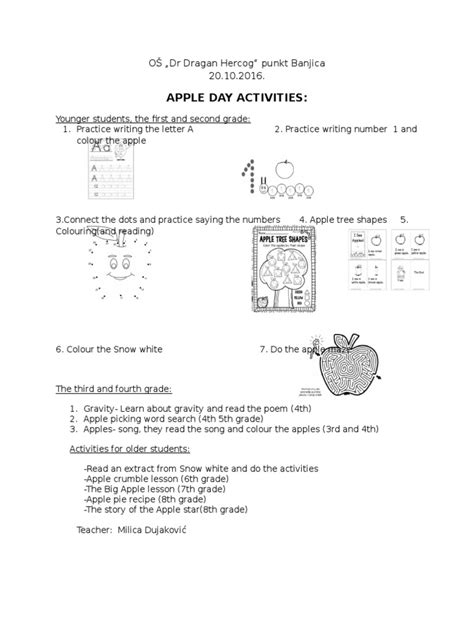 Apple Day Activities | PDF