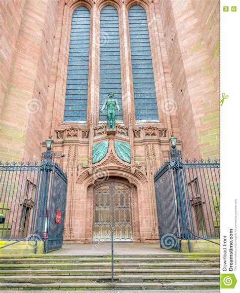 Exterior Architecture of Liverpool Cathedral Stock Image - Image of ...