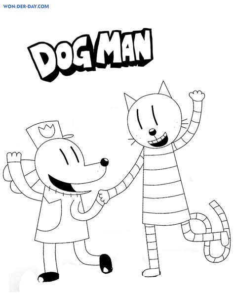 Petey Dog Man Pages Coloring Pages