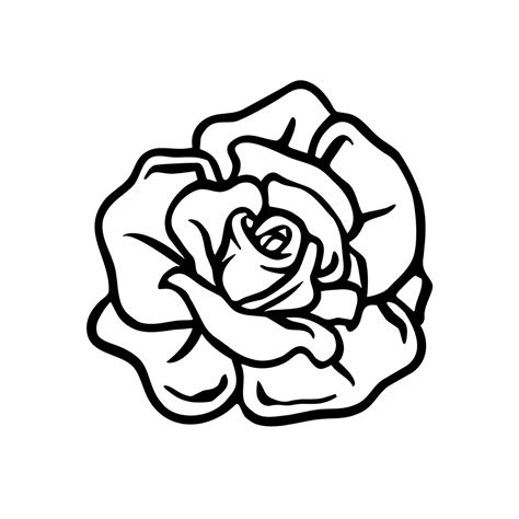 4x4 Rose Flower Vinyl Sticker Pattern 4