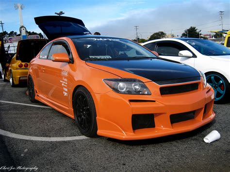 custom Scion tC in orange with black hood and wheels | Scion, Scion tc ...