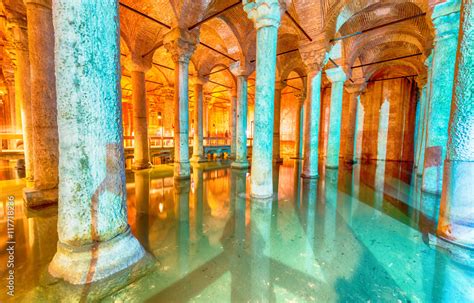 The Basilica Cistern - underground water reservoir build by Empe Stock Photo | Adobe Stock