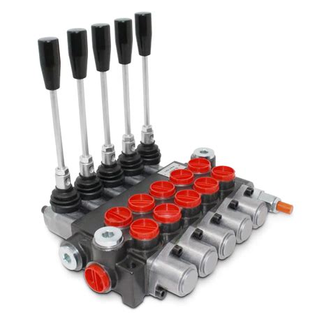 Monoblock Hydraulic Directional Control Valve, 5 Spool, 11 GPM