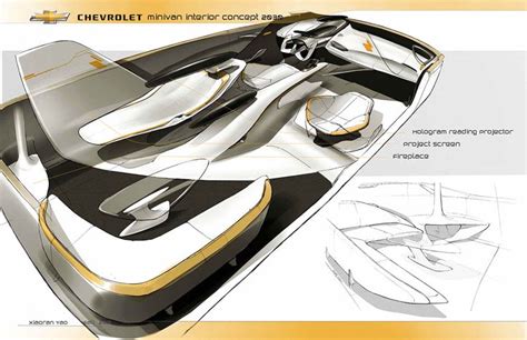 Chevrolet Minivan Interior Concept 2025 on Behance | Car interior design sketch, Interior ...