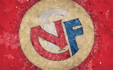 Download wallpapers Norway national football team, 4k, geometric art, logo, red abstract ...