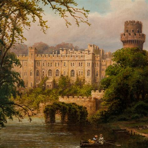 A late 19th century oil painting of Warwick Castle by W.R. Young ...