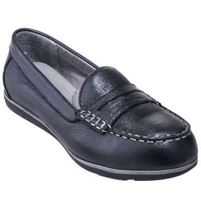 Rockport Shoes: Women's RK600 Black Steel Toe ESD Penny Loafers | Steel toe work shoes, Steel ...