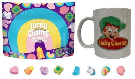 Lucky Charms Marshmallows Only Cereal and Mug Bundle with 2021 Limited ...